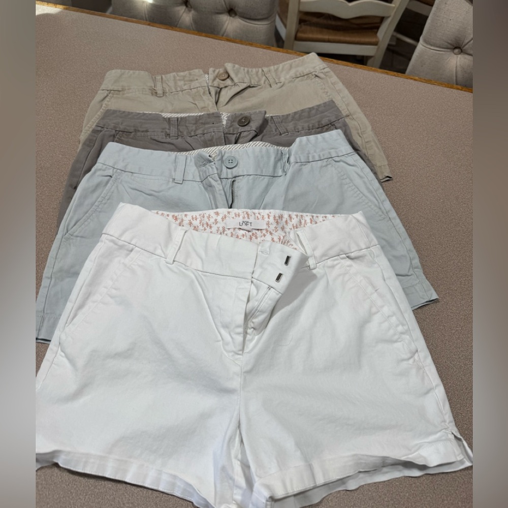 LOFT Women's Shorts -, blueish grey,  Tan,mocha - Set Of 3